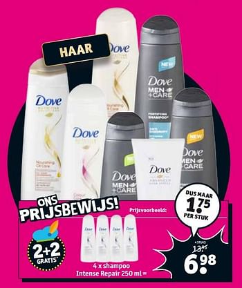 Promoties 4 x shampoo intense repair - Dove - Geldig van 14/11/2017 tot 26/11/2017 bij Kruidvat
