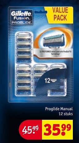 Promoties Gillette proglide manual - Gillette - Geldig van 14/11/2017 tot 26/11/2017 bij Kruidvat