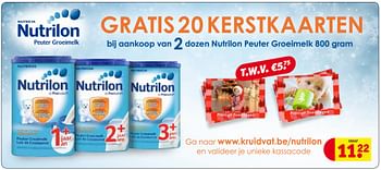 Promoties Nutrilon peuter groeimelk - Nutrilon - Geldig van 14/11/2017 tot 26/11/2017 bij Kruidvat