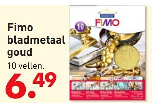 Promoties Fimo bladmetaal goud - Staedtler - Geldig van 05/10/2017 tot 06/12/2017 bij Unikamp