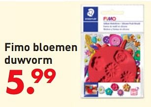 Promoties Fimo bloemen duwvorm - Staedtler - Geldig van 05/10/2017 tot 06/12/2017 bij Unikamp