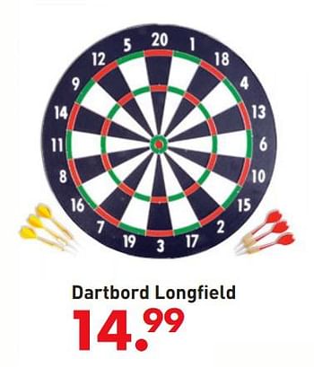 Promoties Dartbord longfield - Longfield - Geldig van 05/10/2017 tot 06/12/2017 bij Unikamp