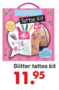 Promoties Glitter tattoo kit - Galt - Geldig van 05/10/2017 tot 06/12/2017 bij Unikamp