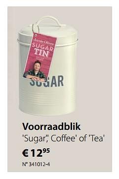 Promoties Voorraadblik sugar, coffee of tea - Jamie Oliver - Geldig van 06/11/2017 tot 03/12/2017 bij Unikamp