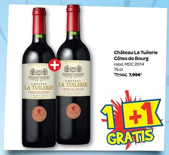 Promoties Château la tuilerie côtes de bourg - Rode wijnen - Geldig van 15/11/2017 tot 20/11/2017 bij Carrefour