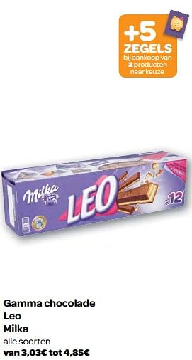 Promoties Gamma chocolade leo milka - Milka - Geldig van 15/11/2017 tot 20/11/2017 bij Carrefour