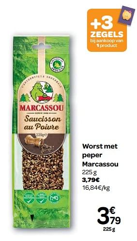 Promoties Worst met peper marcassou - Marcassou - Geldig van 15/11/2017 tot 20/11/2017 bij Carrefour