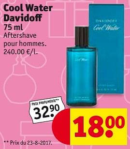 Promotions Cool water davidoff 75 ml - Davidoff - Valide de 14/11/2017 à 26/11/2017 chez Kruidvat