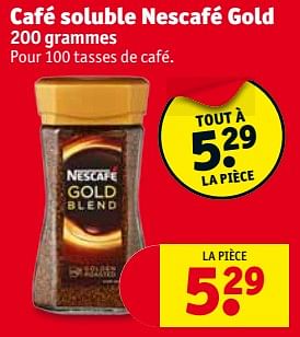 Promoties Café soluble nescafé gold - Nescafe - Geldig van 14/11/2017 tot 26/11/2017 bij Kruidvat