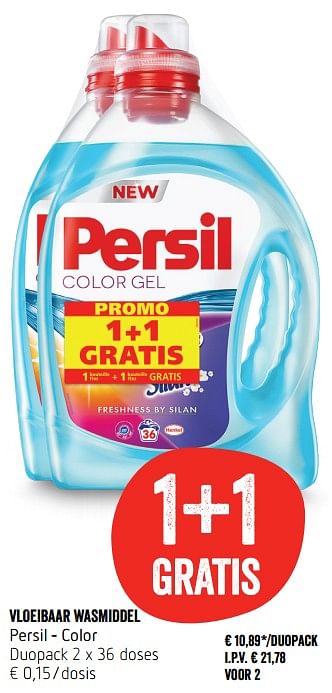 Promoties Vloeibaar wasmiddel persil - color - Persil - Geldig van 16/11/2017 tot 22/11/2017 bij Delhaize
