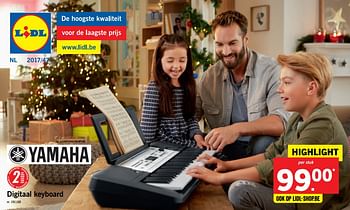 Promoties Digitaal keyboard - Yamaha - Geldig van 23/11/2017 tot 25/11/2017 bij Lidl