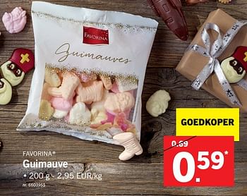 Promoties Guimauve - Favorina - Geldig van 20/11/2017 tot 25/11/2017 bij Lidl