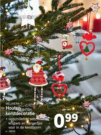 Promoties Houten kerstdecoratie - Melinera - Geldig van 20/11/2017 tot 25/11/2017 bij Lidl