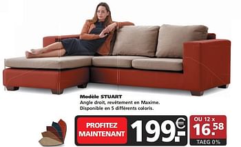 Promotions Modèle stuart - Produit maison - Seats and Sofas - Valide de 19/11/2017 à 25/11/2017 chez Seats and Sofas
