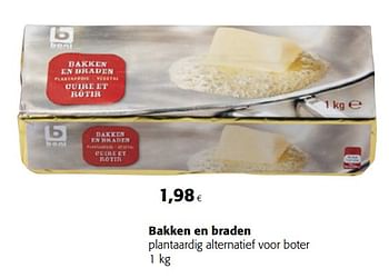 Promoties Bakken en braden plantaardig alternatief voor boter - Boni - Geldig van 15/11/2017 tot 28/11/2017 bij Colruyt
