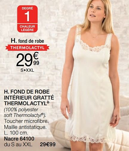 fond de robe coton damart