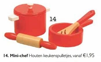 Promoties Mini-chef houten keukenspulletjes - Huismerk - Dille & Kamille - Geldig van 01/11/2017 tot 31/03/2018 bij Dille & Kamille