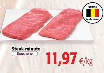 Promotions Steak minute - Produit maison - Colruyt - Valide de 15/11/2017 à 28/11/2017 chez Colruyt