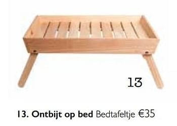 Promoties Ontbijt op bed bedtafeltje - Huismerk - Dille & Kamille - Geldig van 01/11/2017 tot 31/03/2018 bij Dille & Kamille