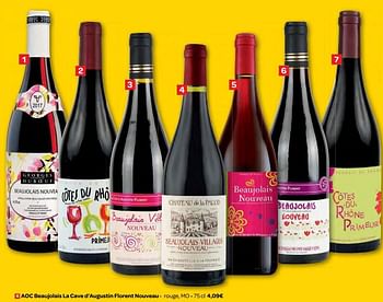 Promotions Aoc beaujolais la cave d`augustin florent nouveau - Vins rouges - Valide de 15/11/2017 à 20/11/2017 chez Carrefour