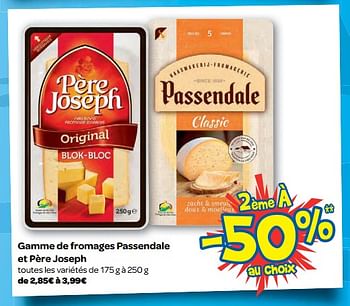 Promoties Gamme de fromages passendale et père joseph - Père Joseph - Geldig van 15/11/2017 tot 20/11/2017 bij Carrefour