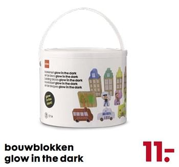 Promoties Bouwblokken glow in the dark - Huismerk - Hema - Geldig van 08/11/2017 tot 06/12/2017 bij Hema
