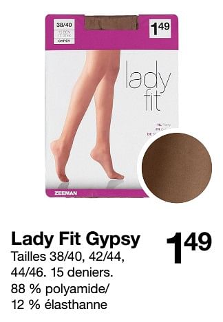 Promotions Lady fit gypsy - Lady Fit - Valide de 18/11/2017 à 25/11/2017 chez Zeeman