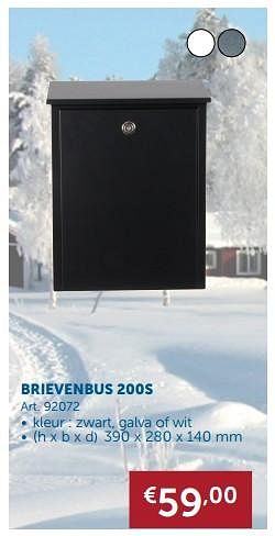 Promoties Brievenbus 200s - Huismerk - Zelfbouwmarkt - Geldig van 21/11/2017 tot 27/12/2017 bij Zelfbouwmarkt