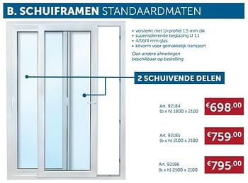 Promoties Schuiframen - Huismerk - Zelfbouwmarkt - Geldig van 21/11/2017 tot 27/12/2017 bij Zelfbouwmarkt