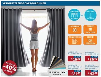 Promoties Verduisterende overgordijnen - Huismerk - Zelfbouwmarkt - Geldig van 21/11/2017 tot 27/12/2017 bij Zelfbouwmarkt