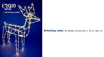 Promoties Verlichting rendier - Huismerk - Brico - Geldig van 28/11/2017 tot 23/12/2017 bij Brico
