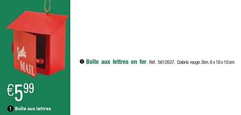 Promotions Boîte aux lettres - Produit maison - Brico - Valide de 28/11/2017 à 23/12/2017 chez Brico
