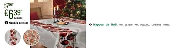 Promotions Nappes de noël - Produit maison - Brico - Valide de 28/11/2017 à 23/12/2017 chez Brico