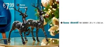 Promotions Renne décoratif - Produit maison - Brico - Valide de 28/11/2017 à 23/12/2017 chez Brico