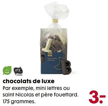 Promotions Chocolats de luxe - Produit maison - Hema - Valide de 08/11/2017 à 06/12/2017 chez Hema