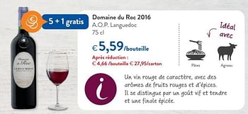 Promotions Domaine du roc 2016 - Vins rouges - Valide de 15/11/2017 à 28/11/2017 chez OKay