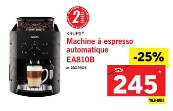 Promotions Machine à espresso automatique ea810b - Krups - Valide de 24/11/2017 à 27/11/2017 chez Lidl