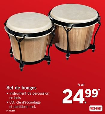Promotions Set de bongos - Produit maison - Lidl - Valide de 23/11/2017 à 25/11/2017 chez Lidl