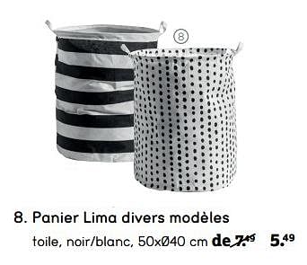 Promotions Panier lima divers modèles - Produit maison - Leen Bakker - Valide de 06/11/2017 à 26/11/2017 chez Leen Bakker