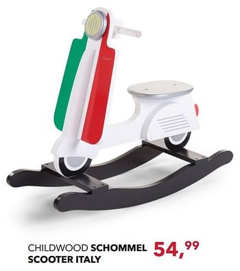 Promoties Childwood schommel scooter italy - Child Wood - Geldig van 19/11/2017 tot 16/12/2017 bij Baby & Tiener Megastore