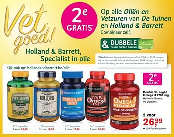 Promoties Double strenght omega 3 - Huismerk - Holland & Barrett - Geldig van 13/11/2017 tot 05/12/2017 bij Holland & Barret