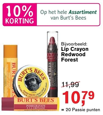 Promoties Lip crayon redwood forest - Burt`s bees - Geldig van 13/11/2017 tot 05/12/2017 bij Holland & Barret