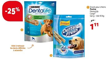 Promotions Snack pour chiens purina dentalife large - Purina - Valide de 16/11/2017 à 29/11/2017 chez Tom&Co