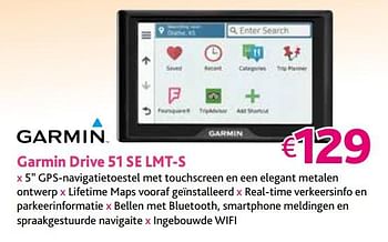 Promoties Garmin drive 51 se lmt-s - Garmin - Geldig van 17/11/2017 tot 10/12/2017 bij Connect IT