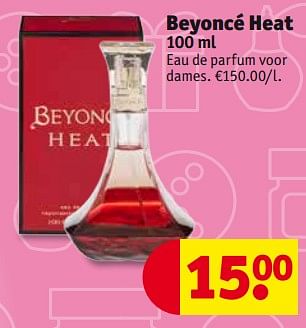 Promoties Beyoncé heat eau de parfum voor dames - Beyoncé Heat - Geldig van 21/11/2017 tot 26/11/2017 bij Kruidvat