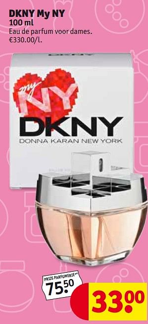 Promoties Dkny my ny eau de parfum voor dames - DKNY - Geldig van 21/11/2017 tot 26/11/2017 bij Kruidvat