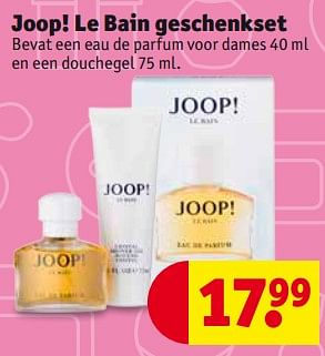 Promoties Joop! le bain geschenkset bevat een eau de parfum voor dames en een douchegel - Joop! - Geldig van 21/11/2017 tot 26/11/2017 bij Kruidvat
