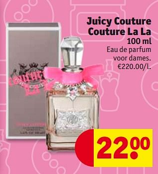 Promoties Juicy couture couture la la eau de parfum voor dames - Juicy couture - Geldig van 21/11/2017 tot 26/11/2017 bij Kruidvat