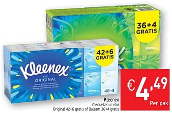 Promoties Kleenex zakdoeken - Kleenex - Geldig van 21/11/2017 tot 26/11/2017 bij Intermarche