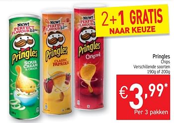 Promoties Pringles chips - Pringles - Geldig van 21/11/2017 tot 26/11/2017 bij Intermarche
